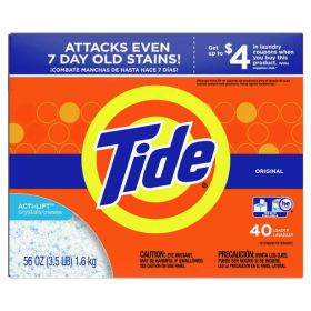 Tide Original Scent 40 loads Powder Laundry Detergent;  56 oz