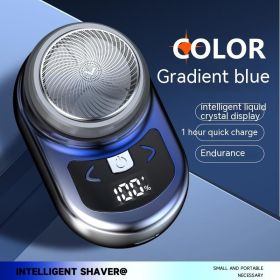 Smart Mini Electric Shaver With Digital Display (Option: SQ009 Gradient Blue-USB)