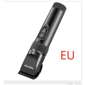 Super Quiet Professional Rechargeable Hair Trimmer (Option: EU-Black)