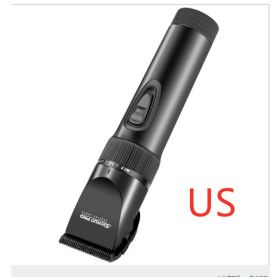 Super Quiet Professional Rechargeable Hair Trimmer (Option: US-Black)