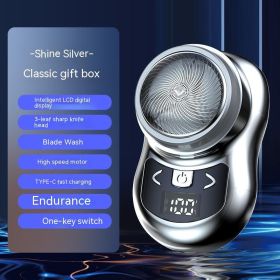 Mini Men's Compact And Ultra Long Range Automatic Shaver (Option: SQ008 Silver Ice-USB)