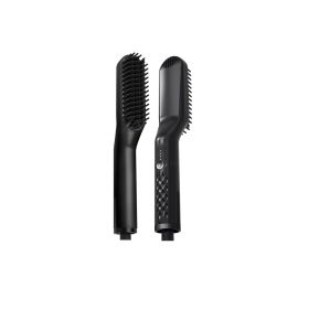 Hair Styling Comb Hair Straightener Comb Hair Straightener (Option: Black-AU)