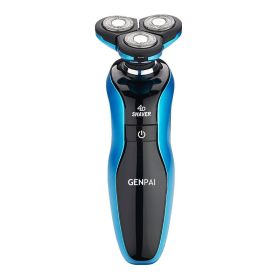 Three head electric shaver (Color: Blue)