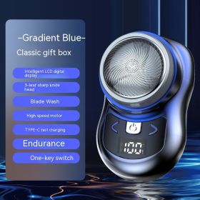 Mini Men's Compact And Ultra Long Range Automatic Shaver (Option: SQ008 Gradient Blue-USB)