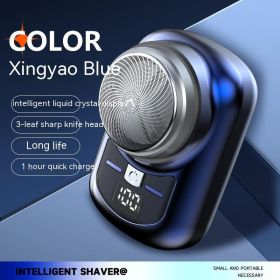 Mini Men's Compact And Ultra Long Range Automatic Shaver (Option: SQ007 Blue Ice-USB)