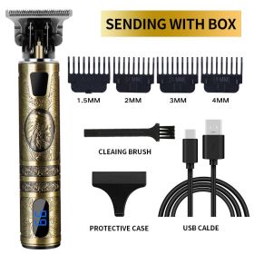 Push White Gradient Oil Head Engraving Clipper Nicked Hair Clipper (Option: Q1)