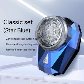 Mini Men's Compact And Ultra Long Range Automatic Shaver (Option: SQ010 Blue Ice 6Blades-USB)