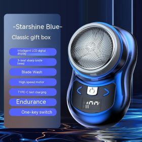 Mini Men's Compact And Ultra Long Range Automatic Shaver (Option: SQ008 Blue Ice-USB)