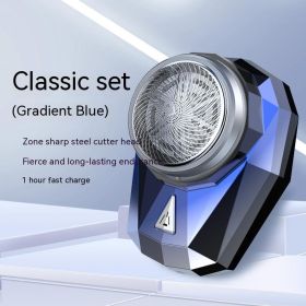 Mini Men's Compact And Ultra Long Range Automatic Shaver (Option: SQ010 Gradient Blue 6Blades-USB)