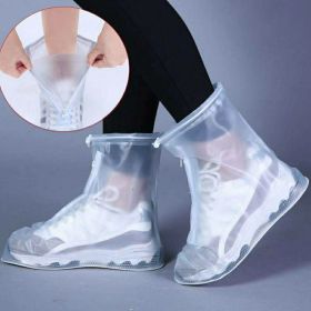 1 Pair Reusable Rain Boot Covers; Anti-slip Wear Protector; Waterproof Shoe Cover (Color: B White, size: XXL(43-44))