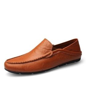 Men's Relaxed-Fit Slip-On Loafer (Color: Red, size: 11)