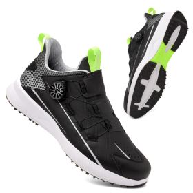 New Professional Men's Golf Shoes Waterproof Non-slip Outdoor Golf Training Shoes Women Golf Shoes (Color: Black, size: EUR47)