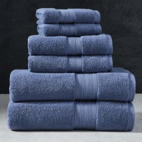 Signature Soft 6 Piece Solid Towel Set (Actual Color: Denim)