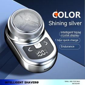 Smart Mini Electric Shaver With Digital Display (Option: SQ009 Silver Ice-USB)